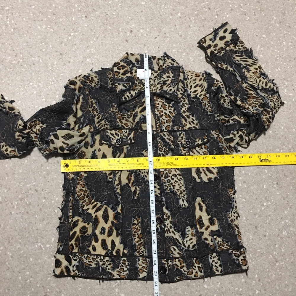 Ic Collection By Connie Jacket Patchwork Animal P… - image 8